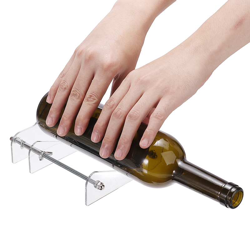 새로운 와인 병 절단 장치 손 유리 병 커터 도구 DIY 유리 병 재활용 공예품에 대한 조정 가능한 절단 블레이드